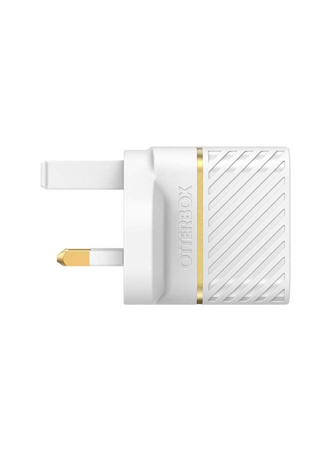 Otterbox Rugged Fast Compact Wall Charger UK Plug 30W For USB C Devices White - Image 3