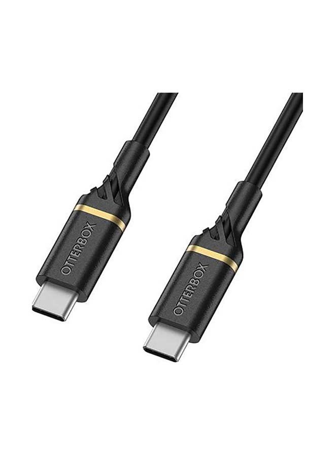 أوتربوكس شاحن جداري يو كيه بقدرة 20 وات + كابل USB-C بطول 1 متر متين وسريع لأجهزة USB-C أسود  - Image 3
