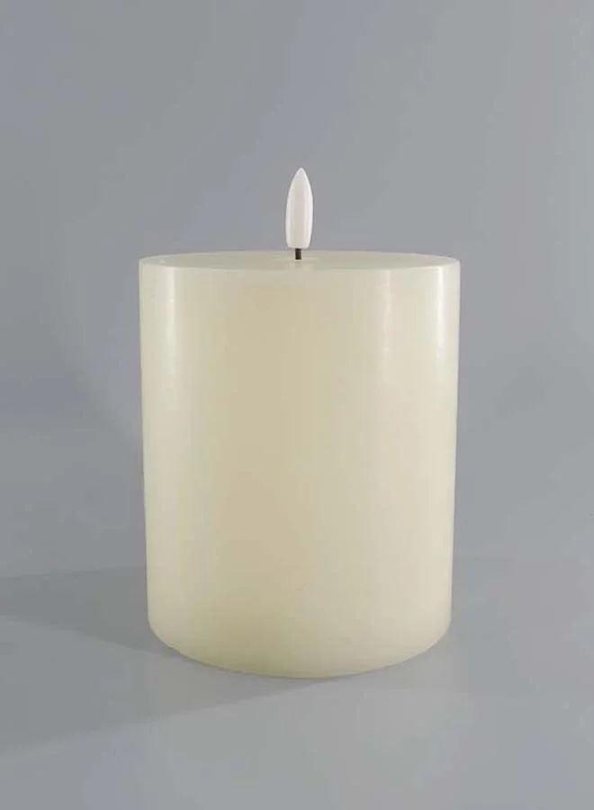 ebb & flow Unscented Wax Pillar Set Unique Luxury Quality Product For The Perfect Stylish Home Candle03 Ivory