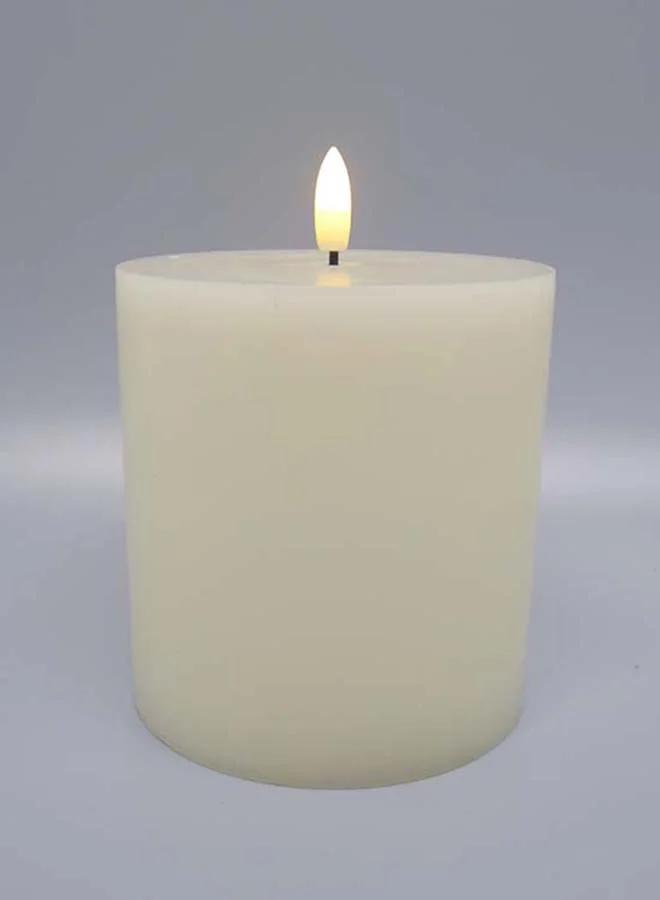 ebb & flow Unscented Wax Pillar Set Unique Luxury Quality Product For The Perfect Stylish Home Candle03 Ivory
