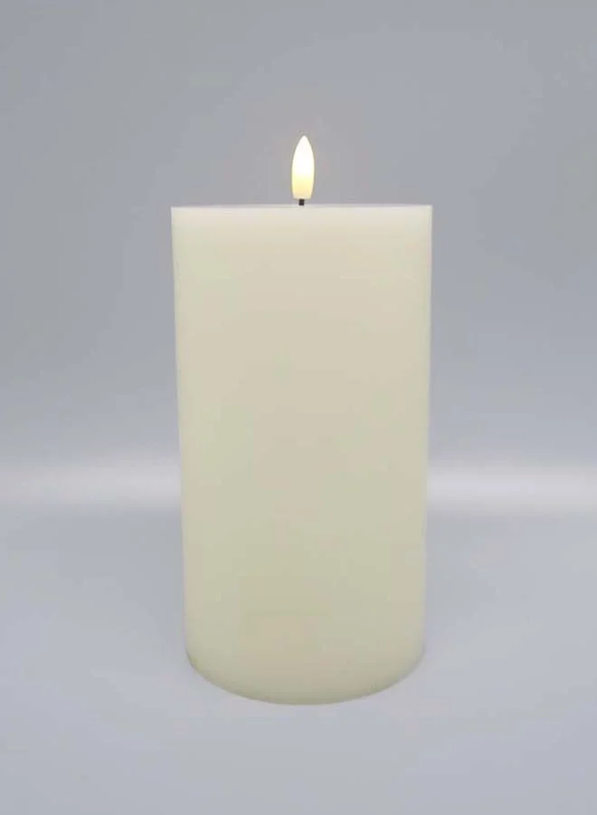 ebb & flow Unscented Wax Pillar Set Unique Luxury Quality Product For The Perfect Stylish Home Candle04 Ivory