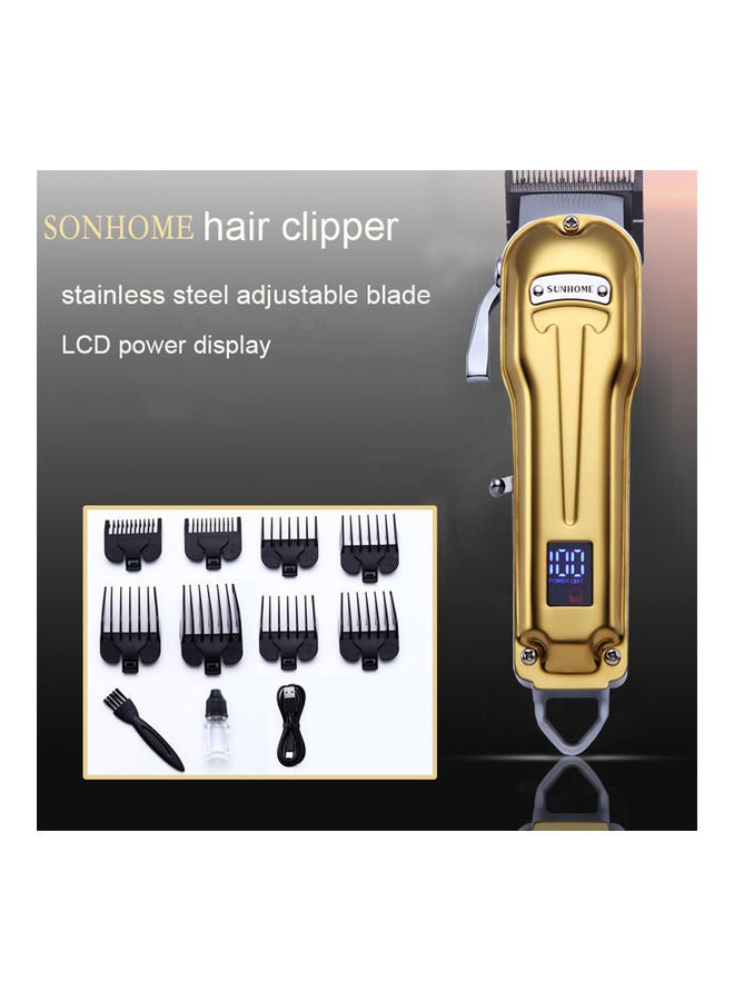 Professional Rechargeable Electric Hair Clipper Gold/Silver - v1630221516/N50525341A_2