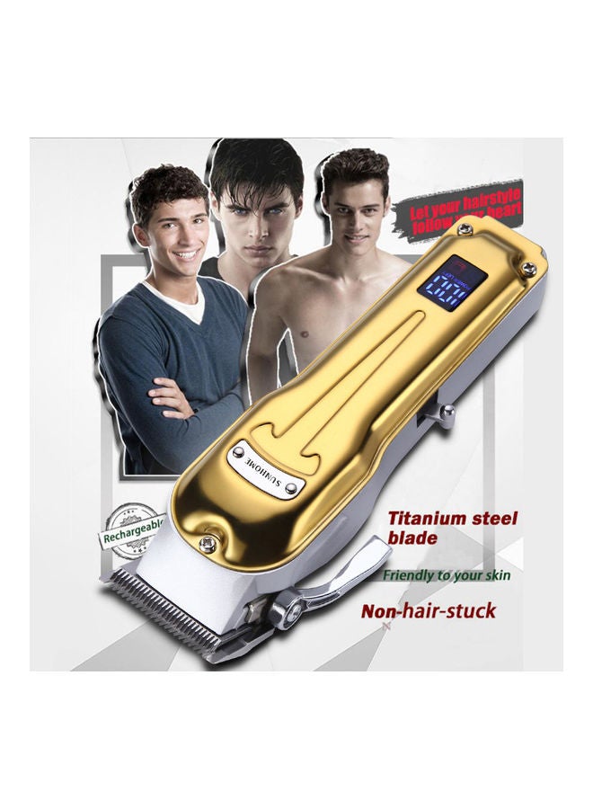 Professional Rechargeable Electric Hair Clipper Gold/Silver - v1630221516/N50525341A_3