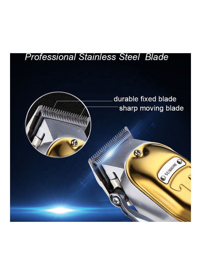 Professional Rechargeable Electric Hair Clipper Gold/Silver - v1630221516/N50525341A_4