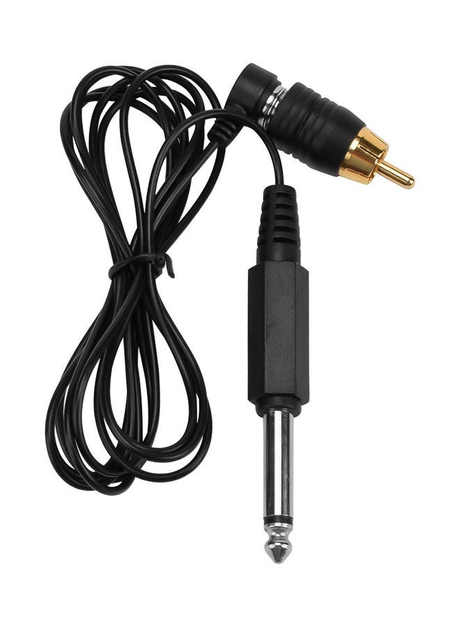 مجموعة خطاطيف بمشبك لكابل واجهة RCA لماكينة التاتو. أسود - Image 1