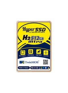 Hyper SSD H2 Ultra 512GB 2.5 inch Solid State Drive SATA3, Trim Support, RAID Edition, High Speed, 7mm Thin, upto 580 Mbps speed Gold