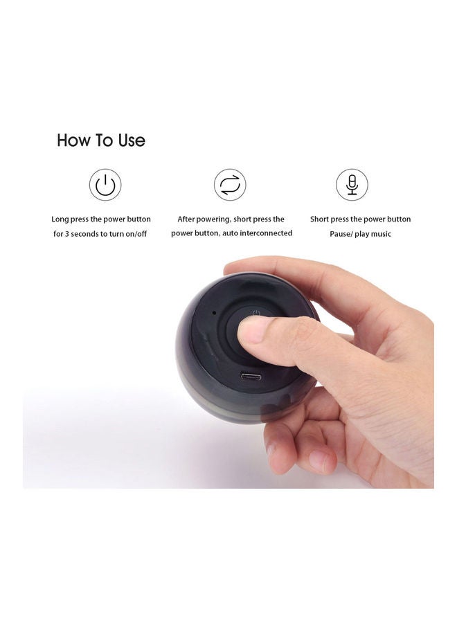 مكبر صوت TWS يعمل بالبلوتوث أسود - Image 4
