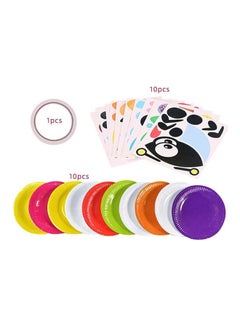 Generic Fashion Paper Plate Art Kits with Animal Stickers( Pack of 10) 21x23x3.5cm  - Image 2
