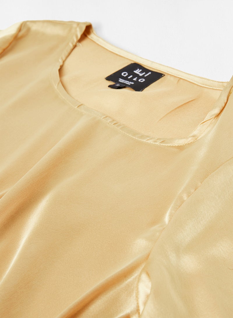 Aila Casual Dress Golden Beige  - Image 3