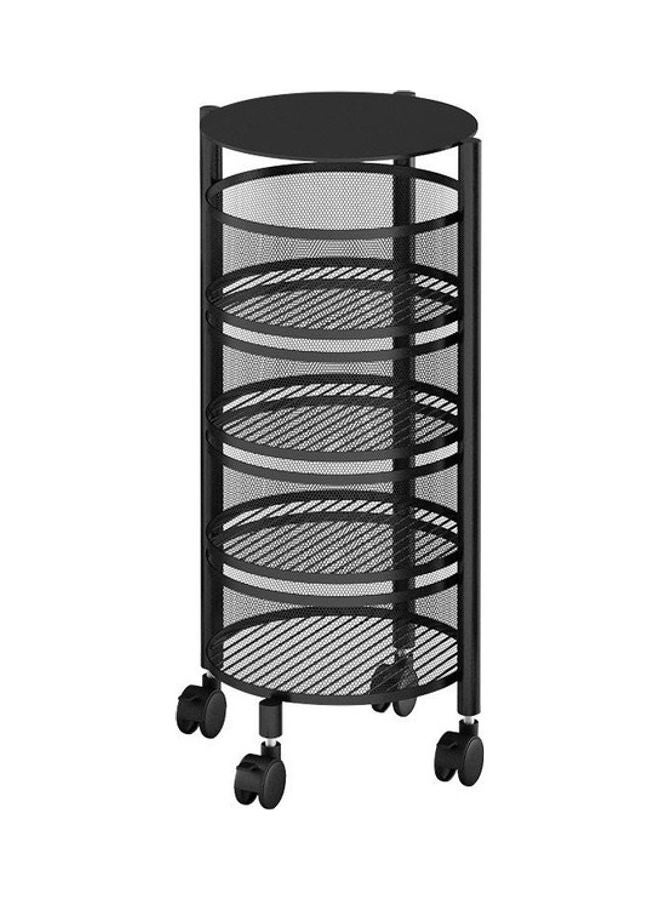 East Lady 4-Tier Metal Vegetable Storage Organizer Rack Black 75x34cm  - Image 1
