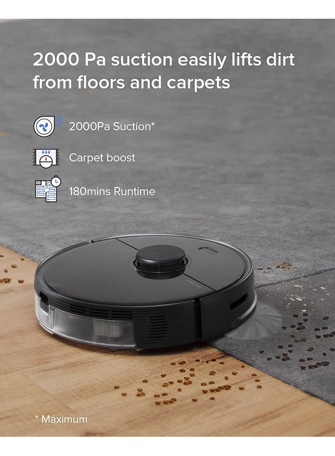 roborock - Robotic Vacuum Cleaner 290 ml 30 kW S5-Max-Black Black - Image 1