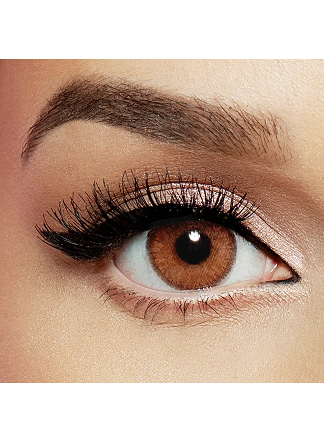 Layala Women's Chocolate Brown Colored Contact Lenses Pack Of 2 - 3 Months Replacement
