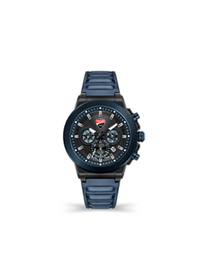 Ducati Corse Men's Campione Chronograph Leather Wrist Watch DTWGF2019203 - 45 mm - Blue  - Image 1