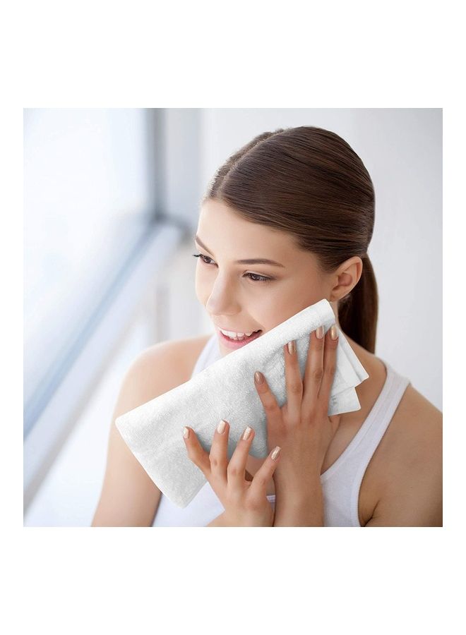 Blueberry Pack of 24 Multipurpose Washcloth/Face Towel Set White 30 X 30cm  - Image 3