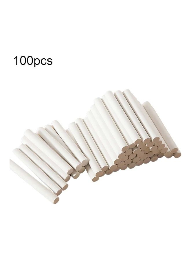 100 Sticks Dustless Drawing Painting Art Colorful Chalk School Office Supplies White - Image 1