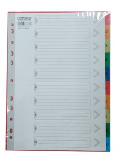 PARTNER Color Divider Index 1-10 PT-46410 Multicolour  - Image 1