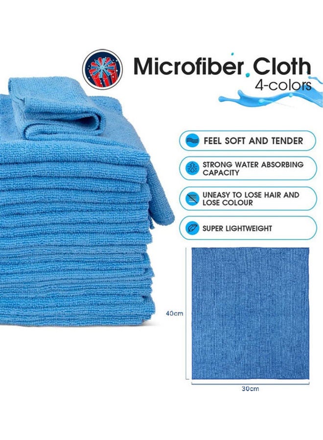 20 20 Planet CARE EVERYDAY Pack of 10 Microfiber Cleaning Cloth Blue 30x40centimeter  - Image 2