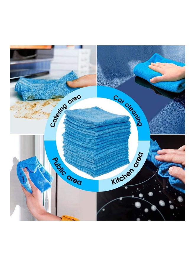 20 20 Planet CARE EVERYDAY Pack of 10 Microfiber Cleaning Cloth Blue 30x40centimeter  - Image 3