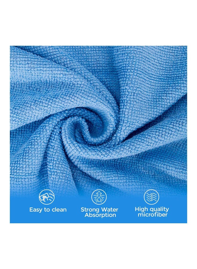 20 20 Planet CARE EVERYDAY Pack of 10 Microfiber Cleaning Cloth Blue 30x40centimeter  - Image 4