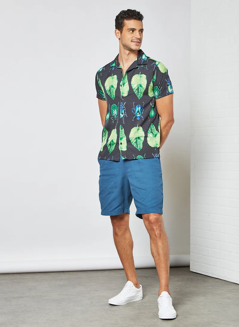 STATE 8 Beetle Print Shirt Black