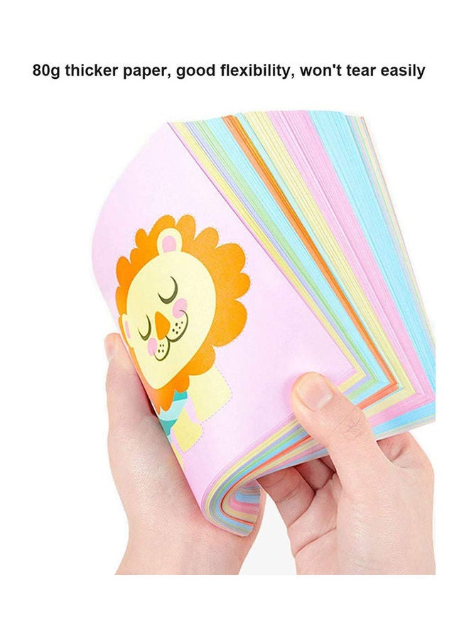 260-Piece DIY Paper Cutting Cartoon Hand Craft Toy Set 15.5X15.5X3cm - Image 4