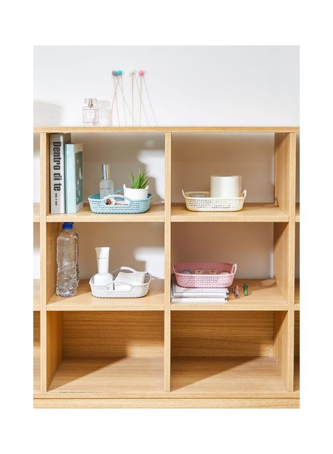 Yonovo 4-Piece Rectangular Storage Basket Set Multicolour 20.5x19.5x4.5cm - Image 4