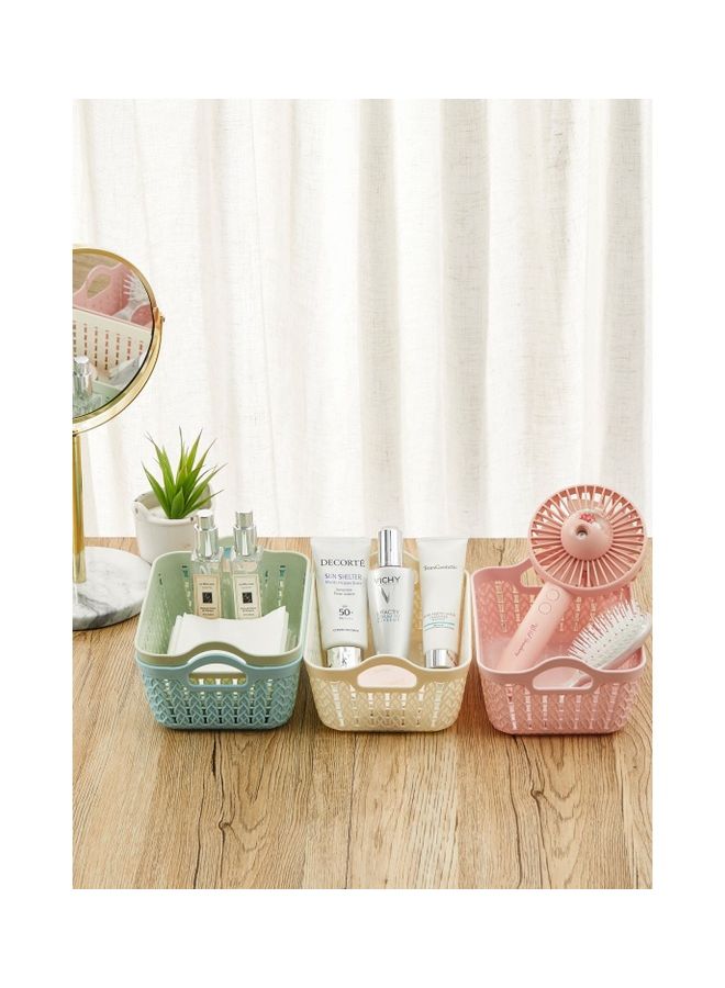 Yonovo - 4-Piece Rectangular Storage Basket Set Multicolour 19.5x14x7cm - Image 1