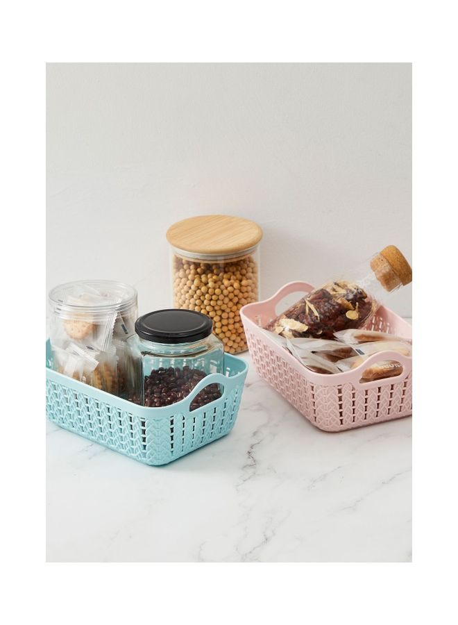 Yonovo - 4-Piece Rectangular Storage Basket Set Multicolour 19.5x14x7cm - Image 1