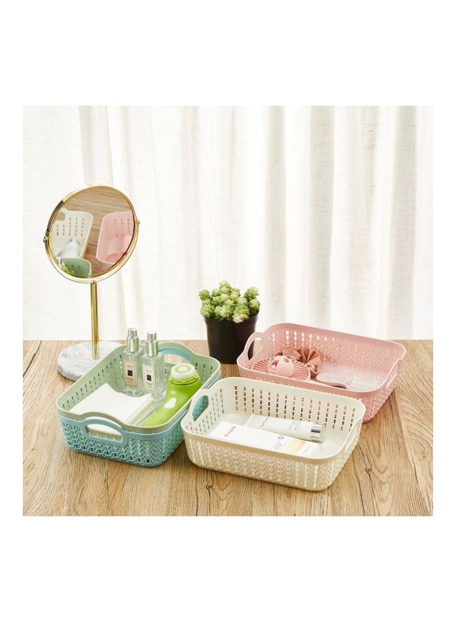 Yonovo 4-Piece Rectangular Storage Basket Set Multicolour 26.5x19.5x7cm - Image 2