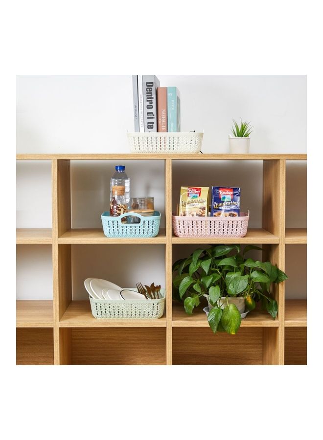 Yonovo 4-Piece Rectangular Storage Basket Set Multicolour 26.5x19.5x7cm - Image 5