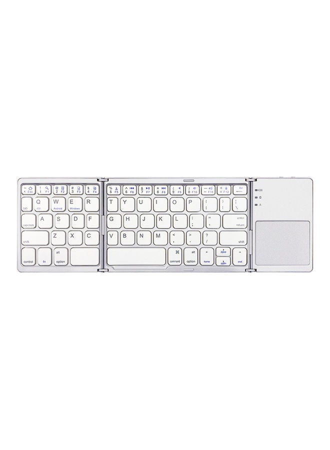Arabest - Bluetooth Keyboard With Touchpad For Windows/Android/IOS Silver - Image 1
