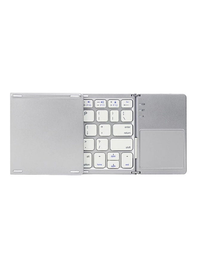 Arabest - Bluetooth Keyboard With Touchpad For Windows/Android/IOS Silver - Image 1