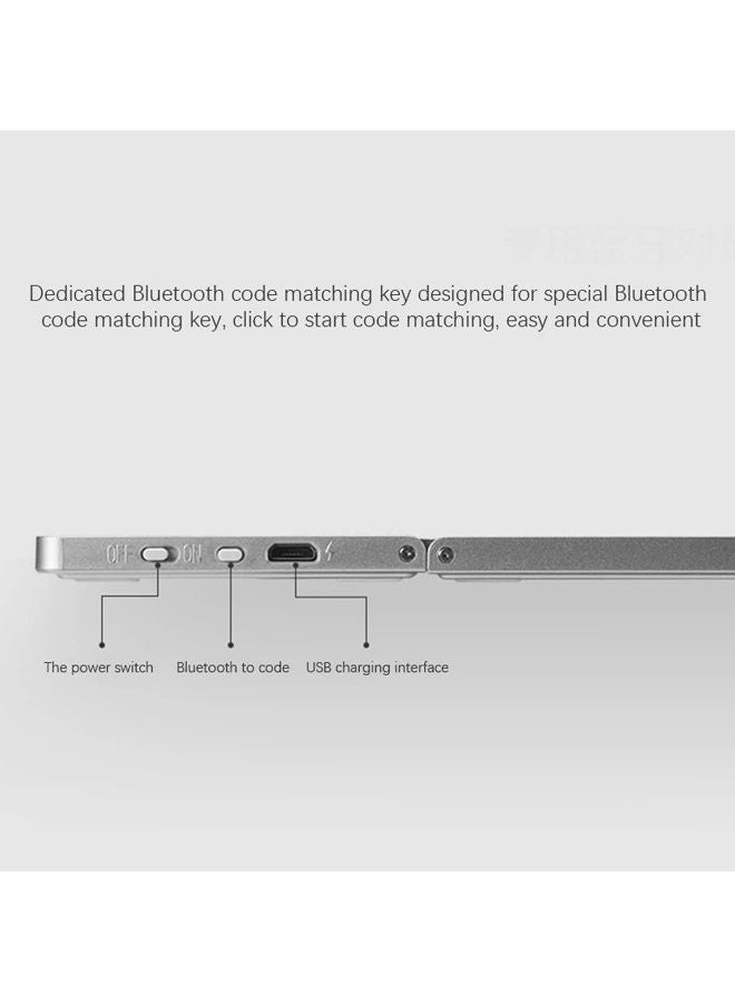 Arabest - Bluetooth Keyboard With Touchpad For Windows/Android/IOS Silver - Image 1