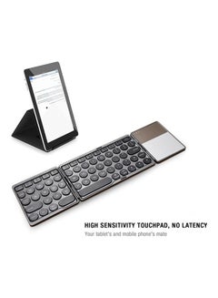 عربست لوحة مفاتيح تعمل بالبلوتوث مع لوحة لمس لأجهزة ويندوز/أندرويد/iOS أسود  - Image 3