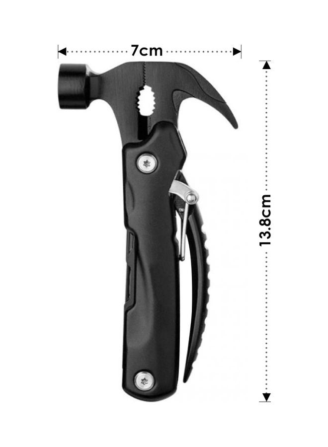 AIWANTO - 12-In-1 Multifunctional Hammer Black/Silver 240grams - Image 1