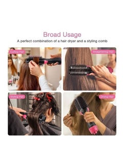 KUYING 4-In-1 Hair Dryer Brush Black/Pink 20cm  - Image 5