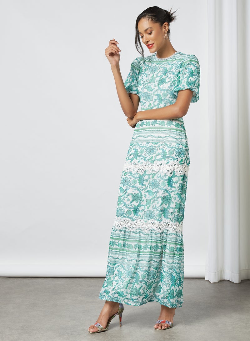 Hope & Ivy Floral Print Belted Maxi Dress Multicolour  - Image 3