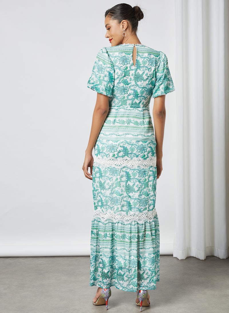 Hope & Ivy Floral Print Belted Maxi Dress Multicolour  - Image 4