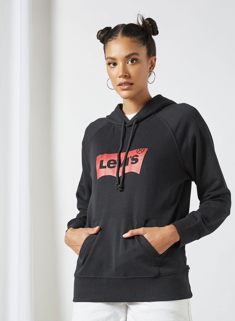 ليفايز Graphic Logo Batwing Hoodie Black  - Image 1