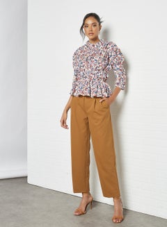 GHOSPELL Floral Shirred Top Multicolour  - Image 2