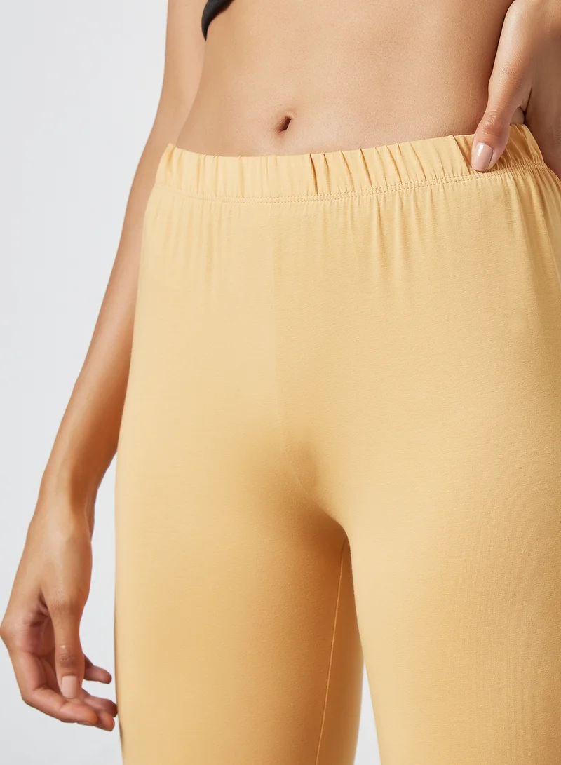 High Streets Basic Leggings Beige
