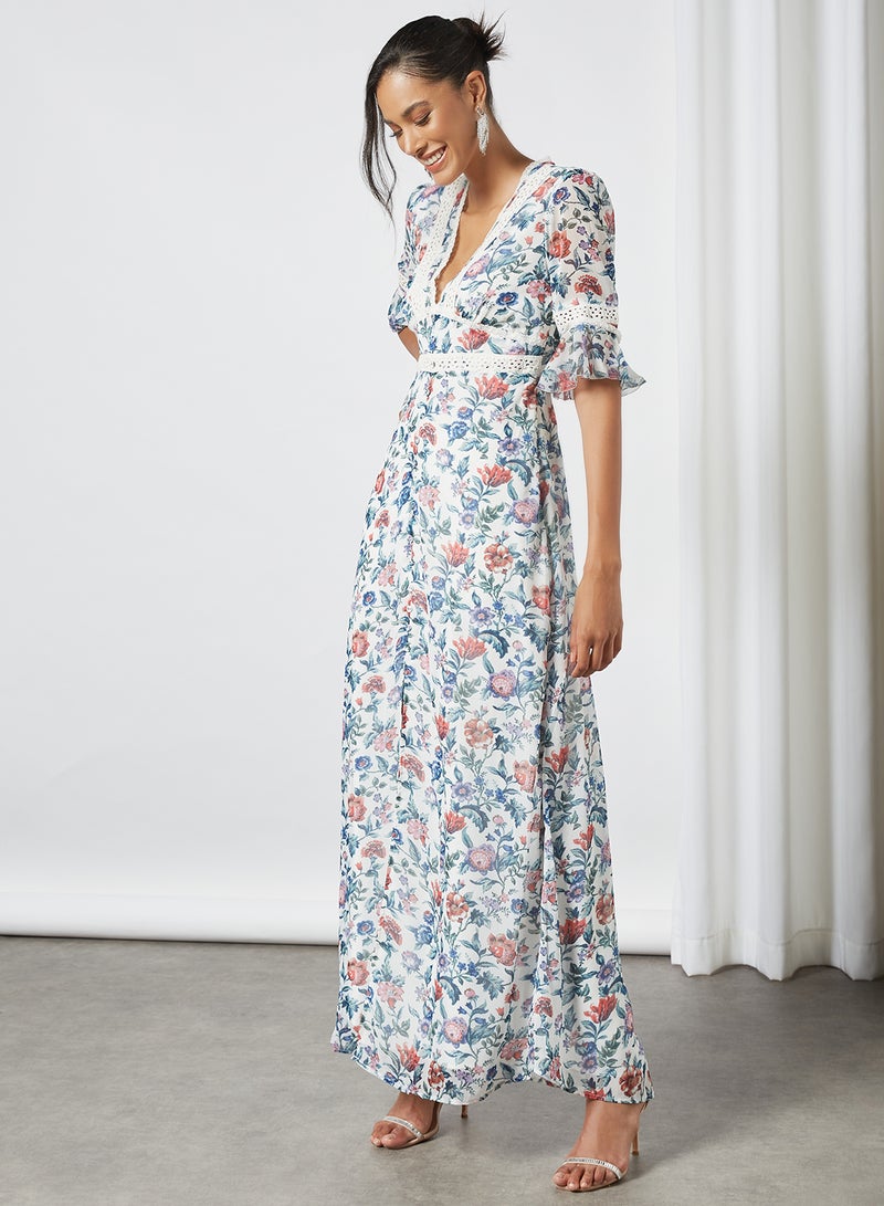 Hope & Ivy Floral Print Maxi Dress Multicolour  - Image 2
