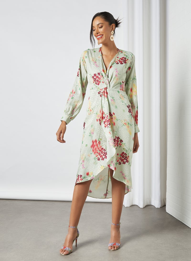 Hope & Ivy - Floral Print Midi Dress Multicolour - Image 1