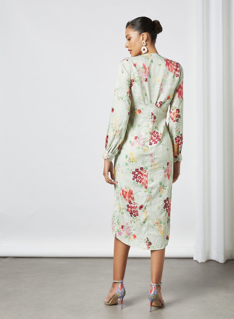 Hope & Ivy - Floral Print Midi Dress Multicolour - Image 1