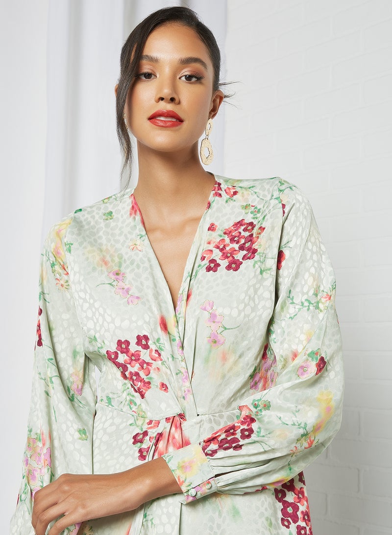 Hope & Ivy - Floral Print Midi Dress Multicolour - Image 1