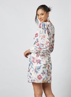 Hope & Ivy Floral Print Wrap Dress Multicolour  - Image 4