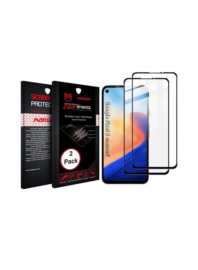 2-Pack 3D Tempered Glass Screen Protector For Google Pixel 5 Clear