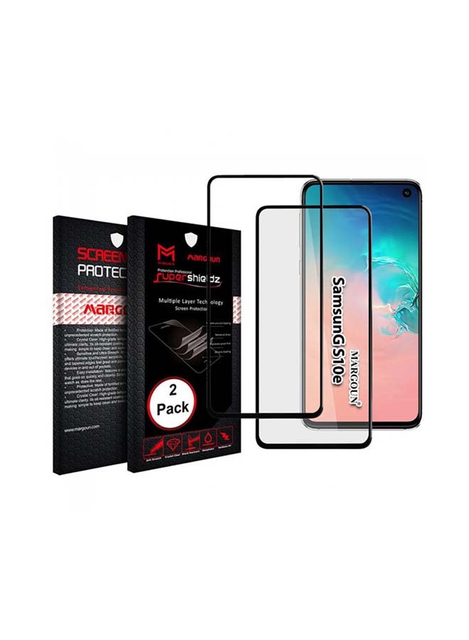 MARGOUN 2 Pack For Samsung Galaxy S10e Clear Screen Protector No Bubble High Definition Clear Film Anti Scratch Anti Dust 3D Tempered Glass Screen Protector Clear  - Image 2