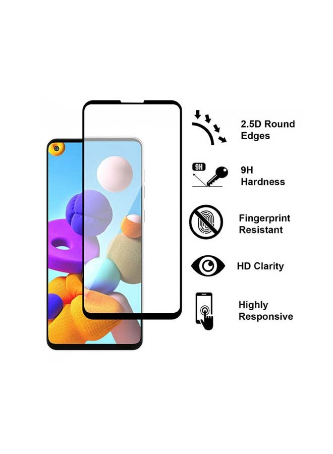 MARGOUN 21D Tempered Glass Screen Protector For Samsung Galaxy A21s 6.5inch Clear - Image 3