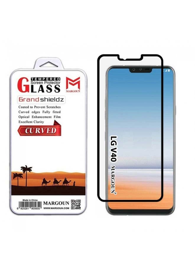 MARGOUN 3D Tempered Glass Screen Protector For LG V40 ThinQ Clear - Image 2